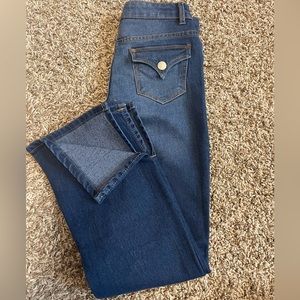 Hudson brand girls denim flare jeans, size 8. EUC